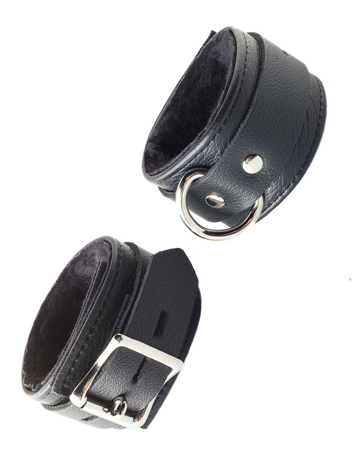Fur Lined Leather Ankle Cuffs